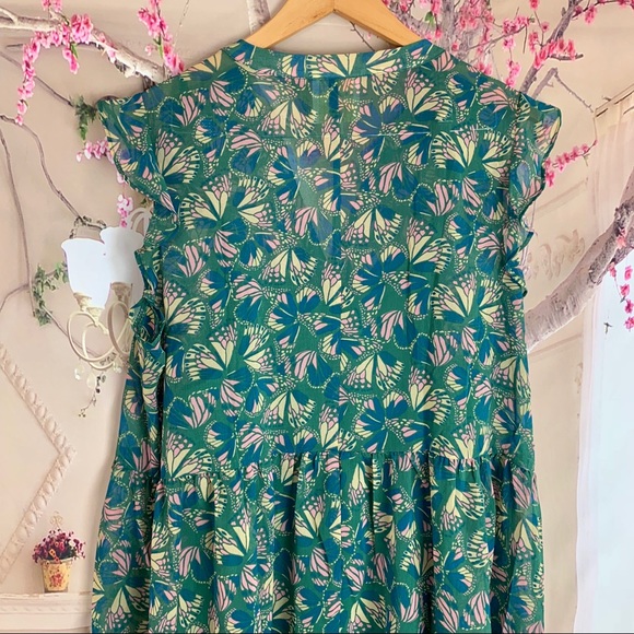 SOLD ModCloth Truly You Floral Green Overlay - Picture 5 of 8